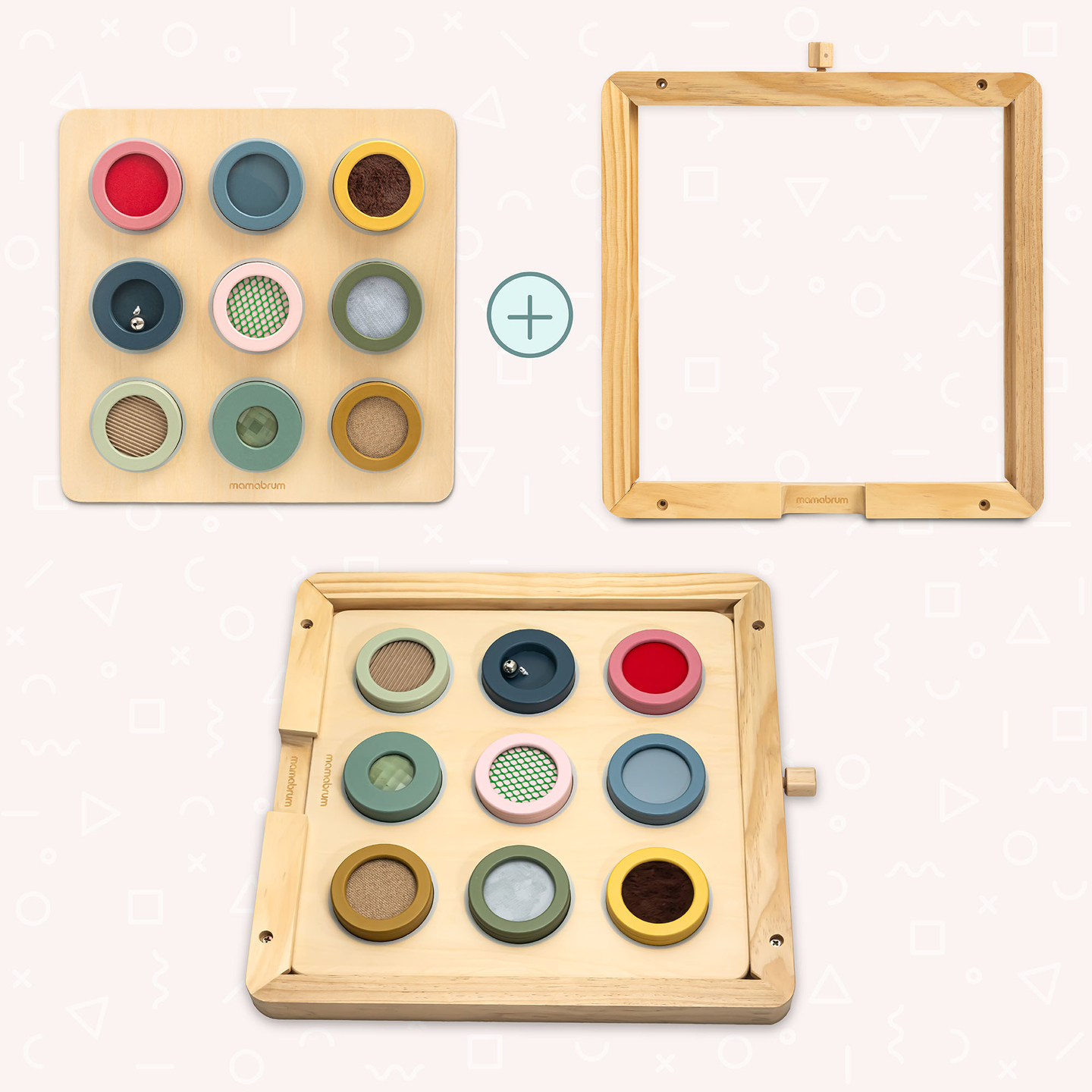Tavola sensoriale Montessori in legno: 9 texture per scoprire e sviluppare il senso del tatto