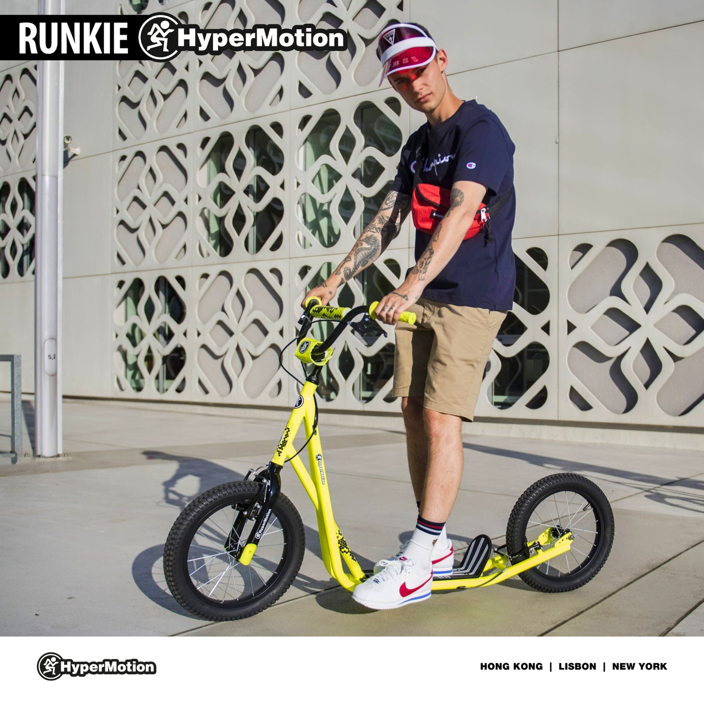 Monopattino da città Hypermotion RUNKIE con ruote gonfiabili da 40 cm (16'')