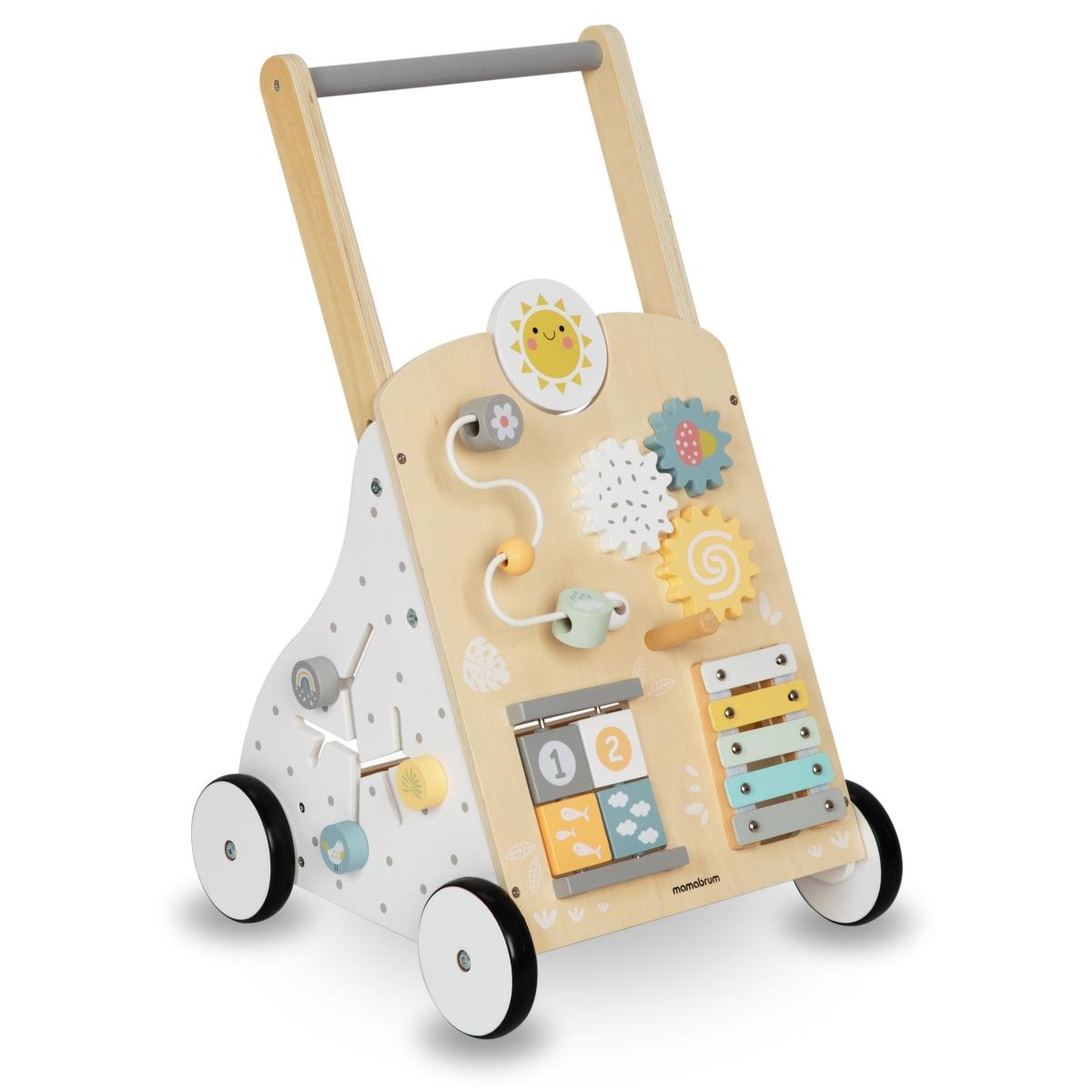 Deambulatore educativo in legno 8in1 / spingi-bimbo - tavola manipolativa