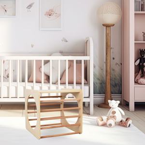 Cubo di arrampicata in legno, tunnel per bambini, parco giochi