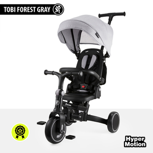 Triciclo multifunzionale 8in1 TOBI FOREST - grigio