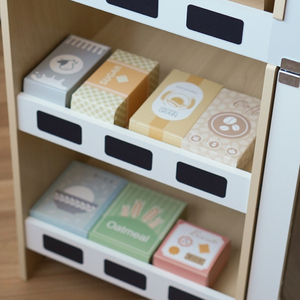 Mercato ortofrutticolo in legno - grande bancarella XXL, negozio con registratore di cassa