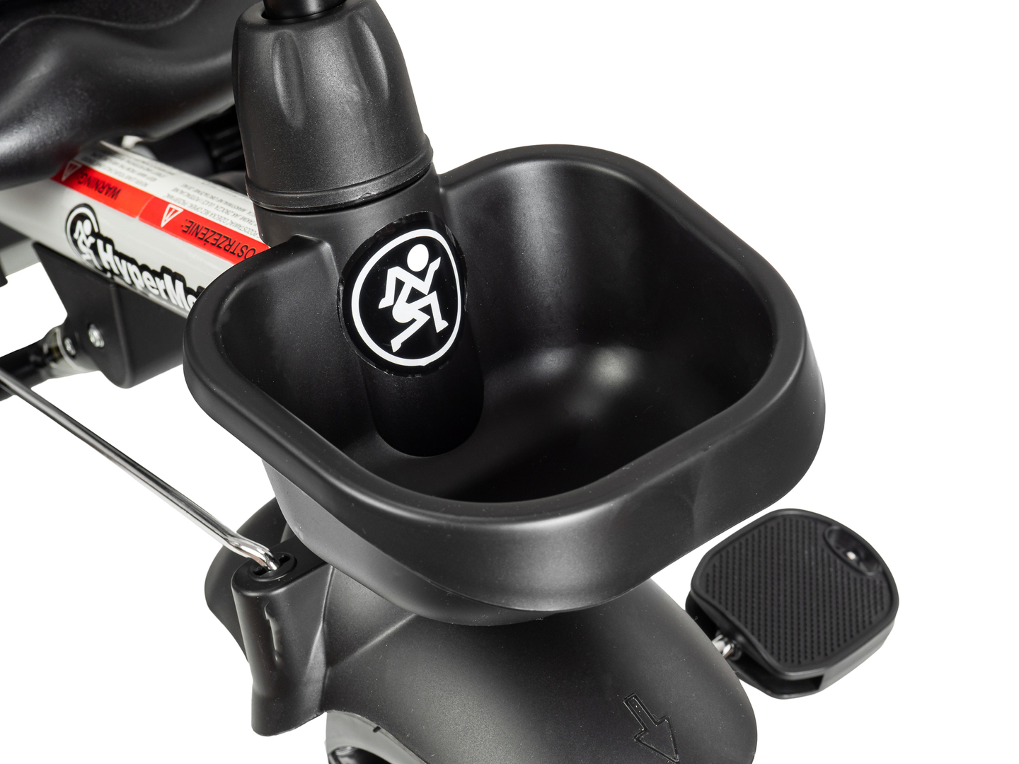 HyperMotion TOBI VECTOR triciclo - ruote gonfiabili eterne + barra di spinta. Colore: grigio chiaro.