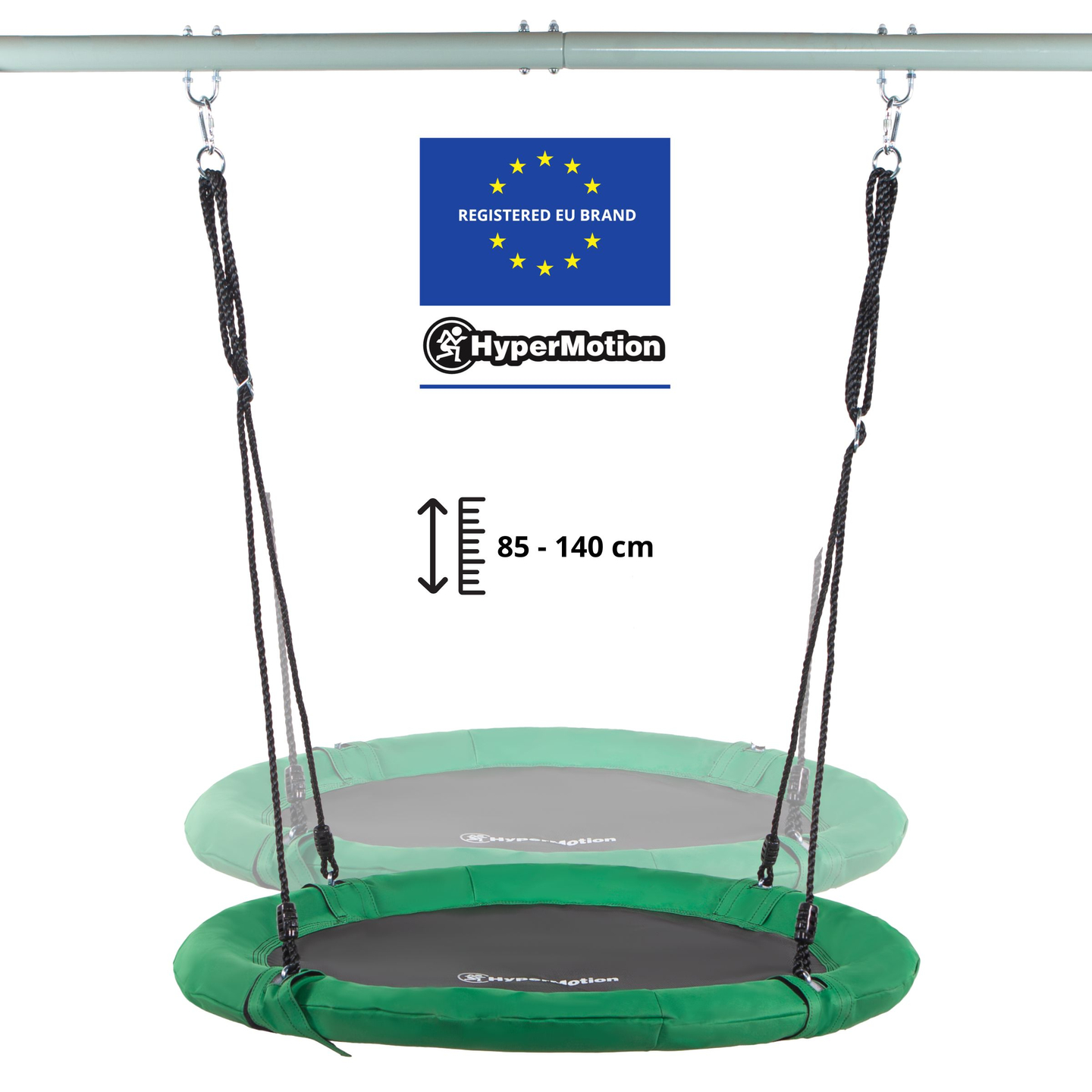 Altalena da giardino a nido di cicogna con telaio e corde