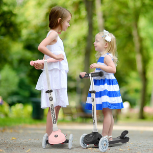 Monopattino a tre ruote TRINGO, 3-8 anni - rosa + ruote LED luminose