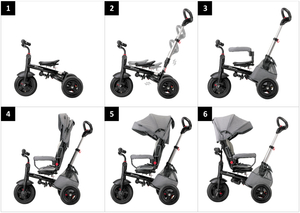 Tobi Velar triciclo + pellicola antipioggia - grigio