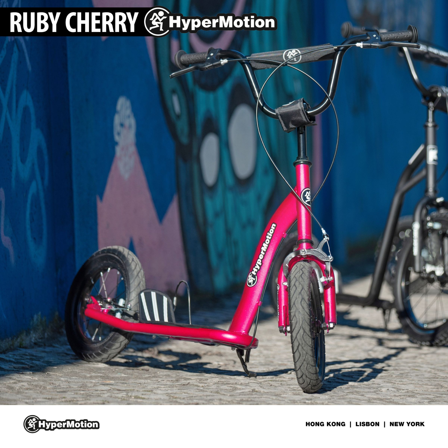 Monopattino HyperMotion RUBY 12 (ruote gonfiabili da 30 cm) - fucsia/magenta
