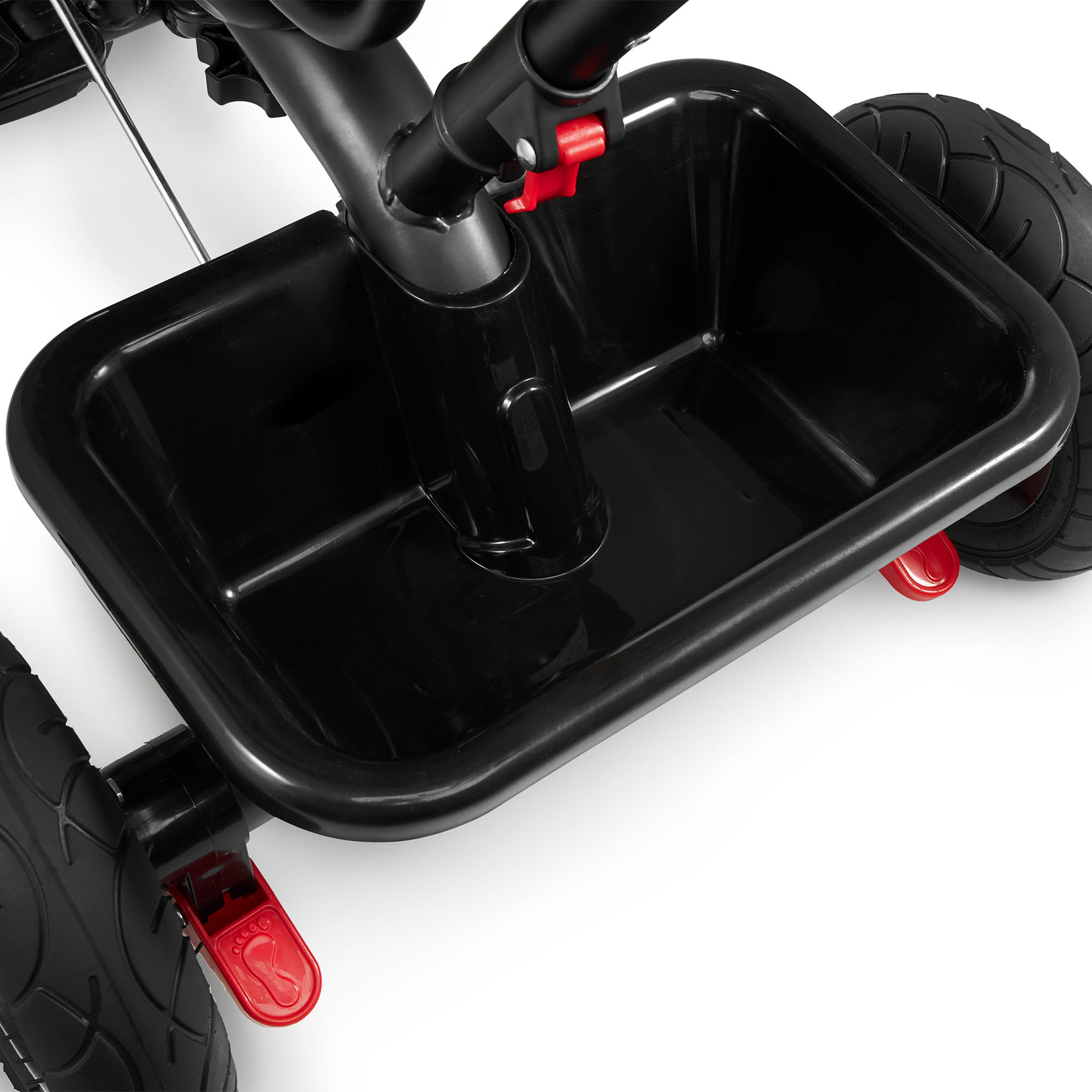 Triciclo per bambini 1-4 anni - TOBI FREY - colore rosa - girevole - ruote pompate + spintore