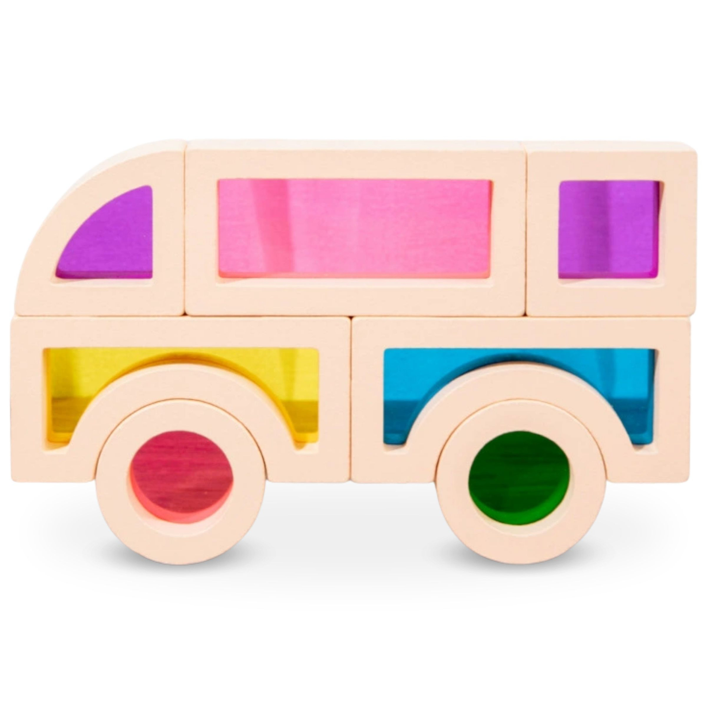 Blocchi di legno arcobaleno - 25 elementi