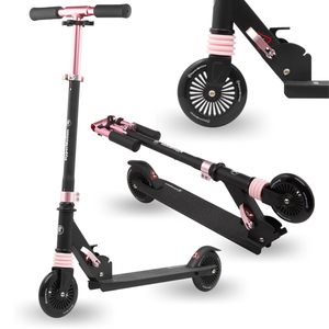 Monopattino a due ruote con ammortizzatore WALLY 4-9 anni da HyperMotion nero-rosa