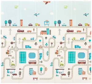 Tappetino in schiuma bifacciale XXL - pieghevole 1 CM (montagna e strada)