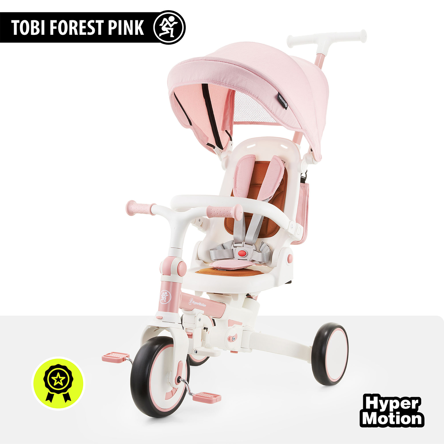 Triciclo multifunzionale 8in1 TOBI FOREST - rosa