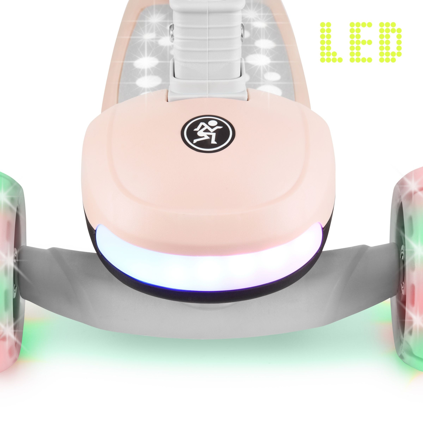 HyperMotion LUMI monopattino di equilibrio 3 in 1 - pedana illuminata e ruote a LED, colore rosa
