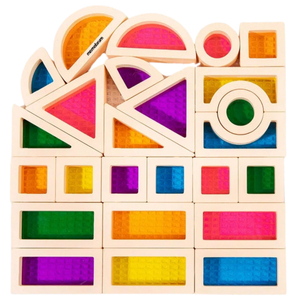 Blocchi di legno arcobaleno - 25 elementi