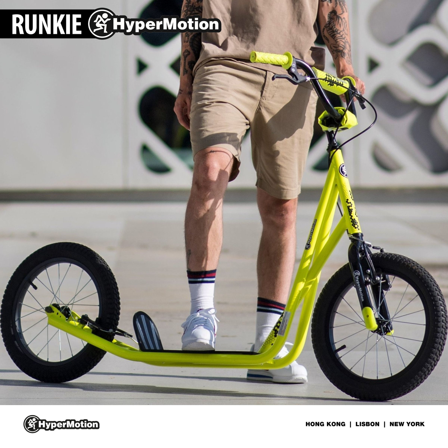 Monopattino da città Hypermotion RUNKIE con ruote gonfiabili da 40 cm (16'')