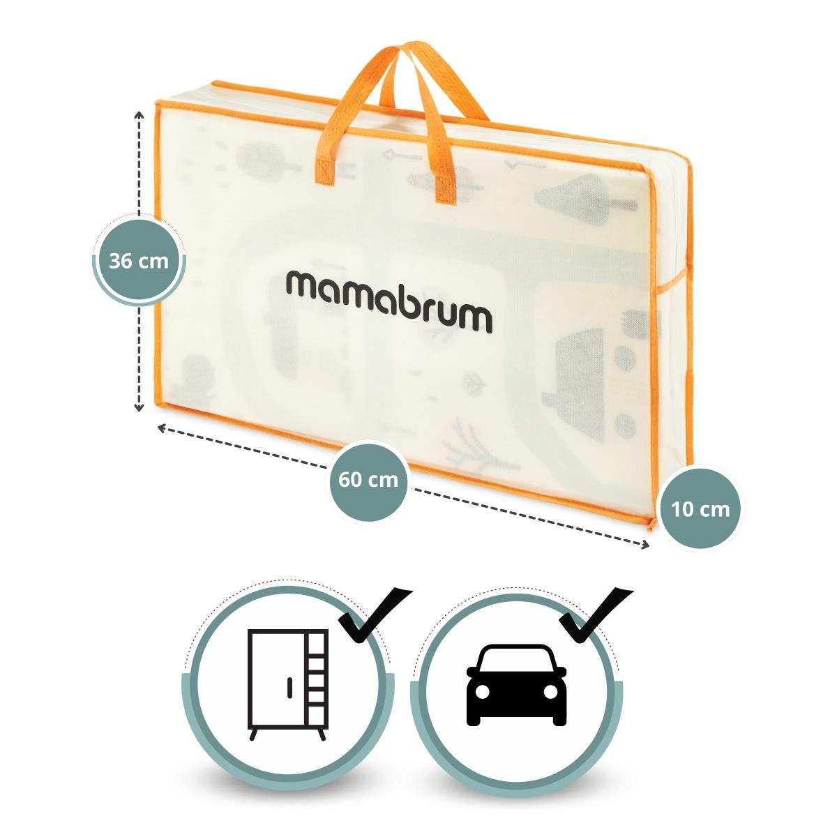 Tappetino pieghevole bifacciale in schiuma 180 x 120 x 1 cm - Charming Town/Sand Beige