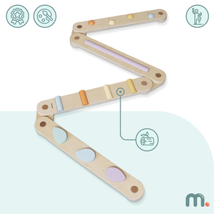 Grande percorso sensoriale in legno - pista di equilibrio - 9 elementi