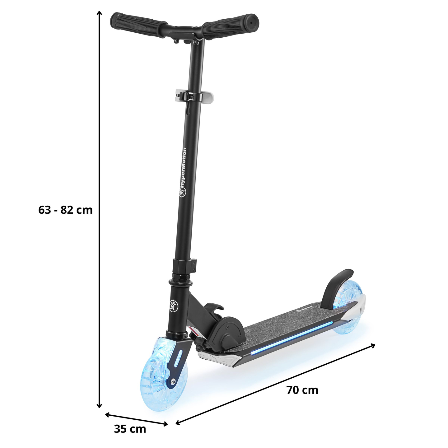 Scooter a due ruote con luce pieghevole a LED - HyperMotion Ice Flash