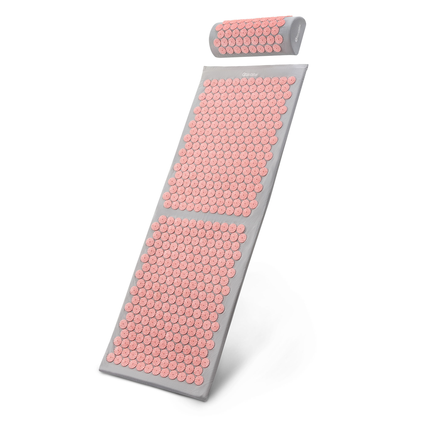 Tappetino per agopressione grande con cuscino e fodera - 130 cm HyperMotion grigio e rosa