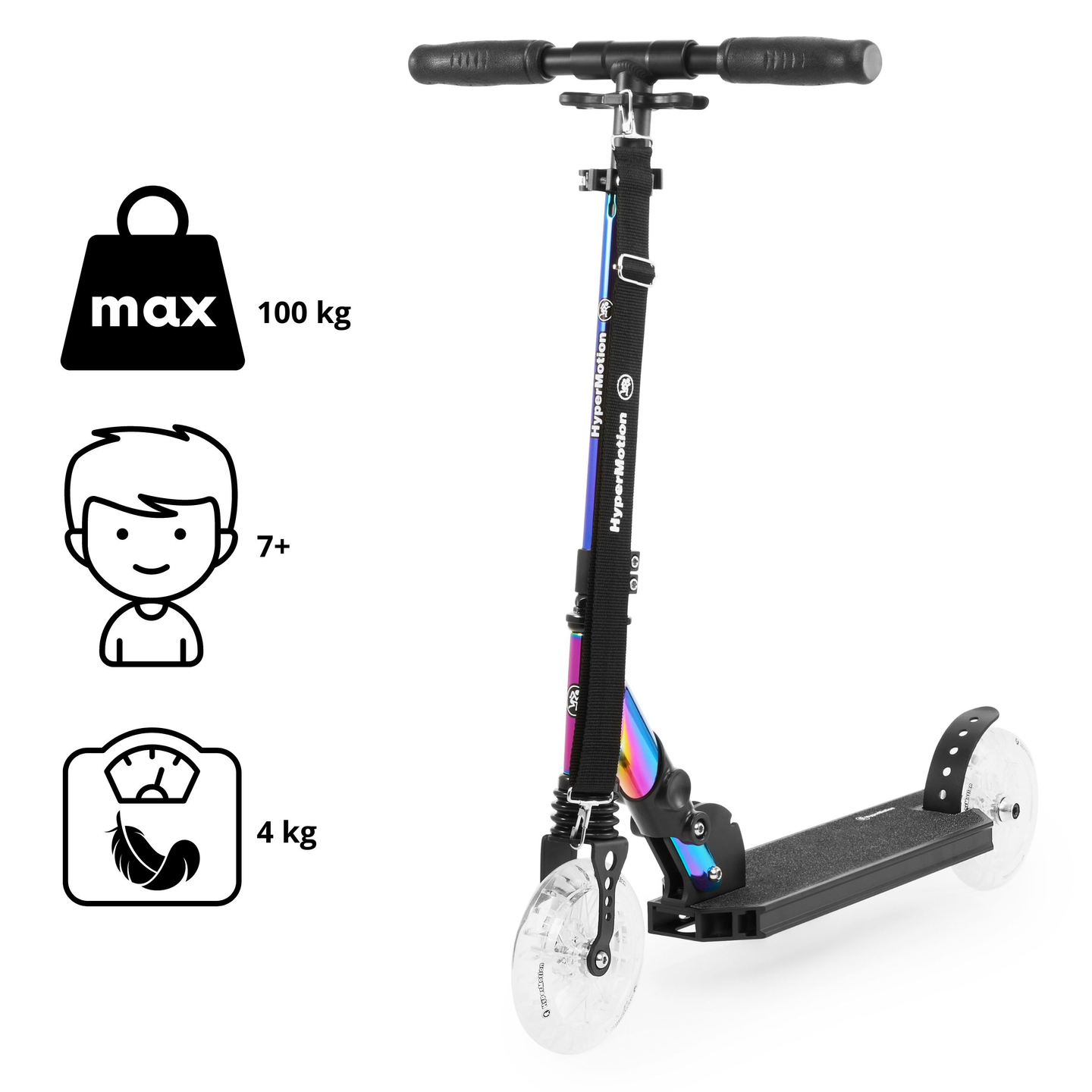 Scooter a due ruote HOLO MAJESTIC HyperMotion 100kg - interamente in alluminio