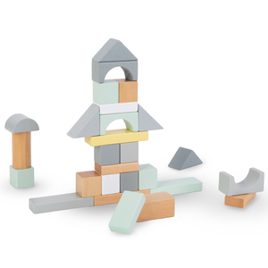 Blocchi di legno pastello - set di 100 pezzi XL