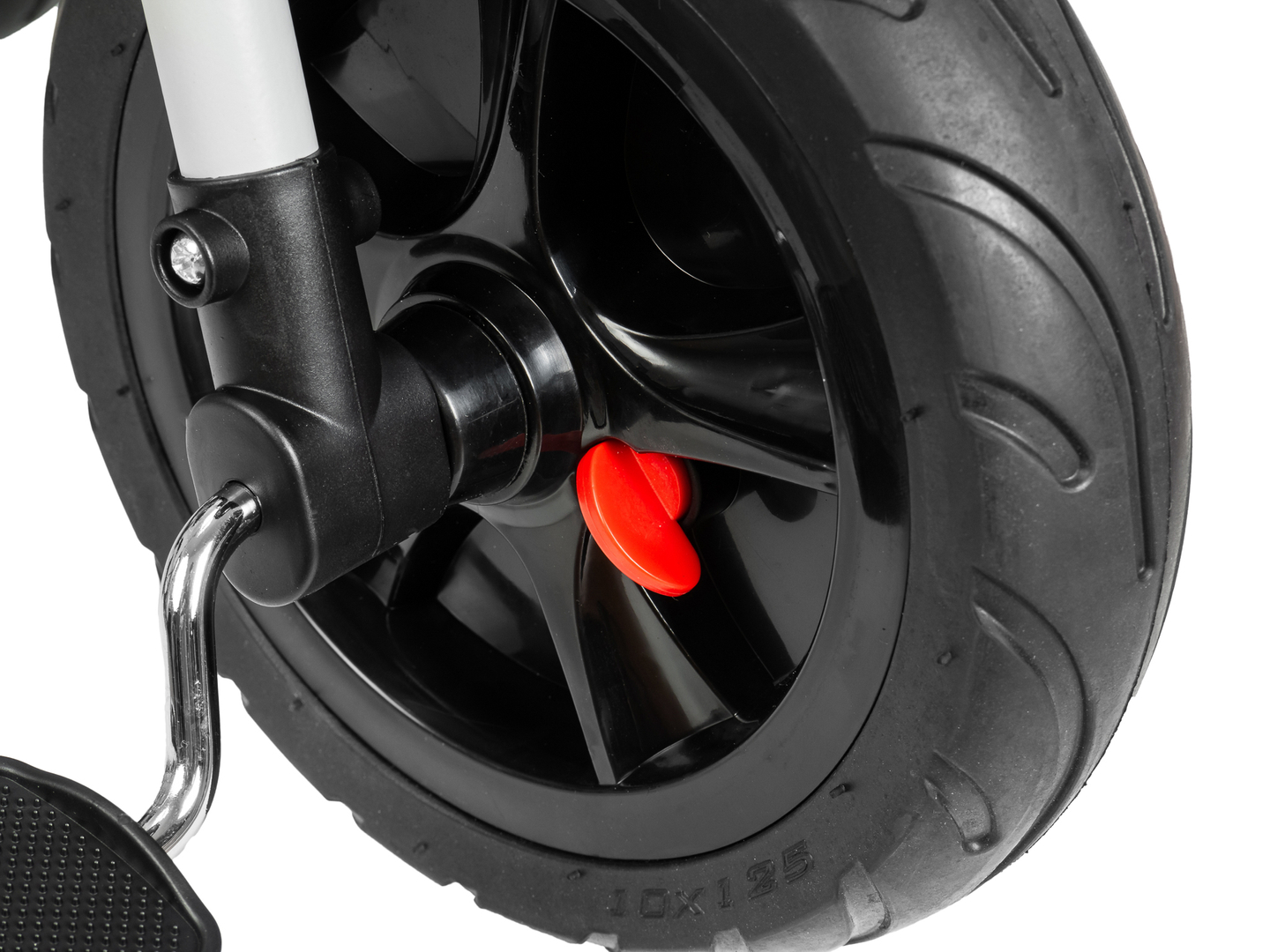 HyperMotion TOBI VECTOR triciclo - ruote gonfiabili eterne + barra di spinta. Colore: grigio chiaro.