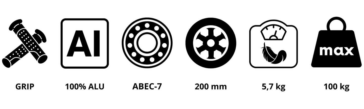 Scooter a due ruote per giovani adulti - con ammortizzatore - HyperMotion Skyline - rosa, alluminio - 100kg