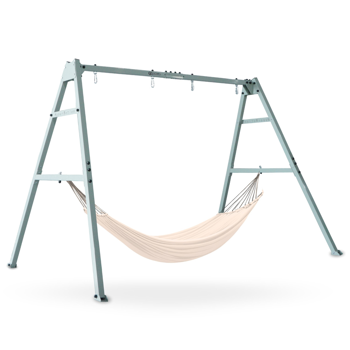 Altalena doppia con accessori - struttura in acciaio - nido di cicogna, dondolo e amaca