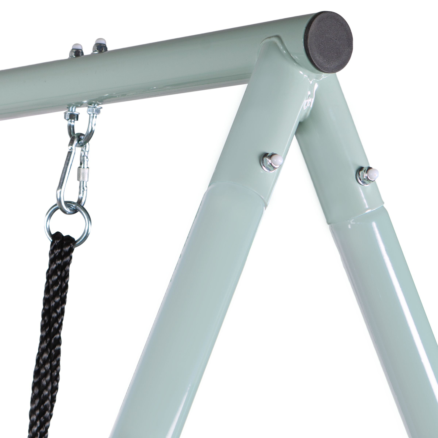 Altalena da giardino a nido di cicogna con telaio e corde