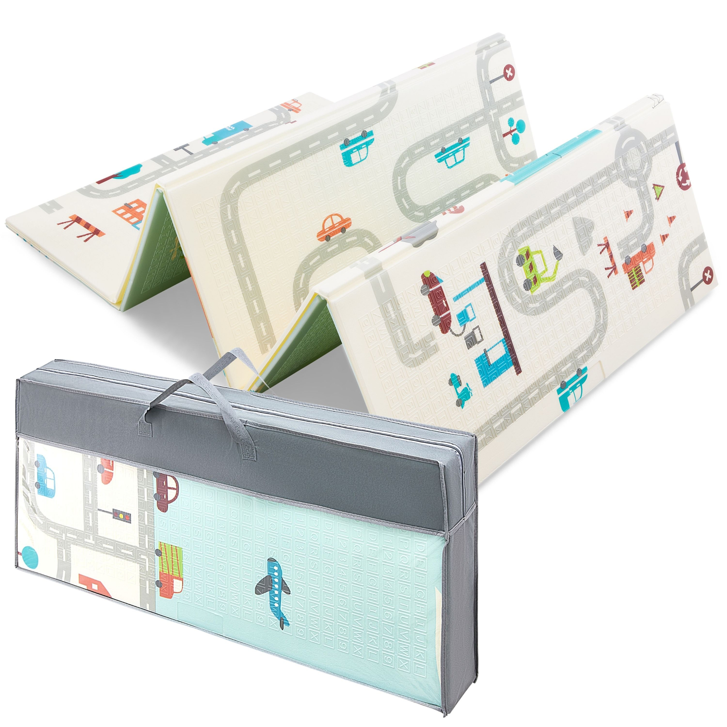 Tappetino in schiuma bifacciale XXL - pieghevole 1 CM (montagna e strada)