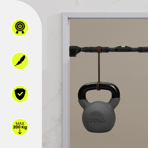 Barra per trazioni regolabile HyperMotion 74-100 cm, 200 kg, nera