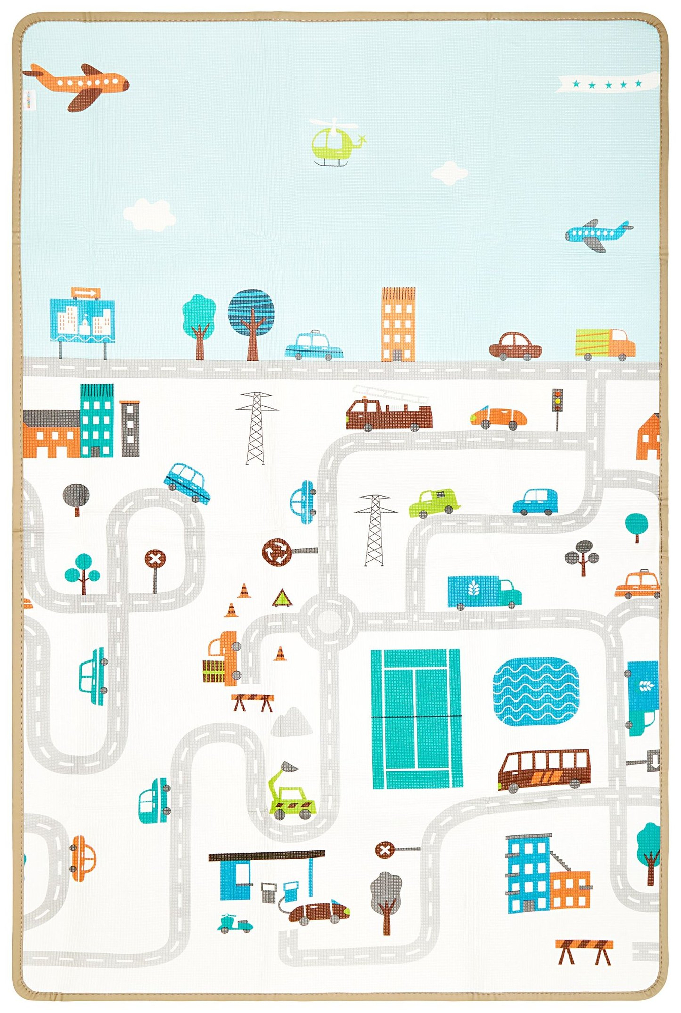 Tappetino bifacciale in schiuma - paese delle fate / città d'inverno