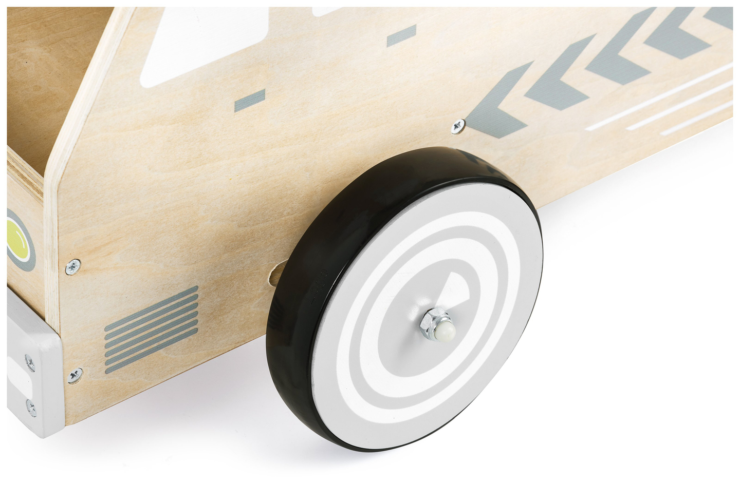 Bicicletta di legno, auto, auto con blocchi