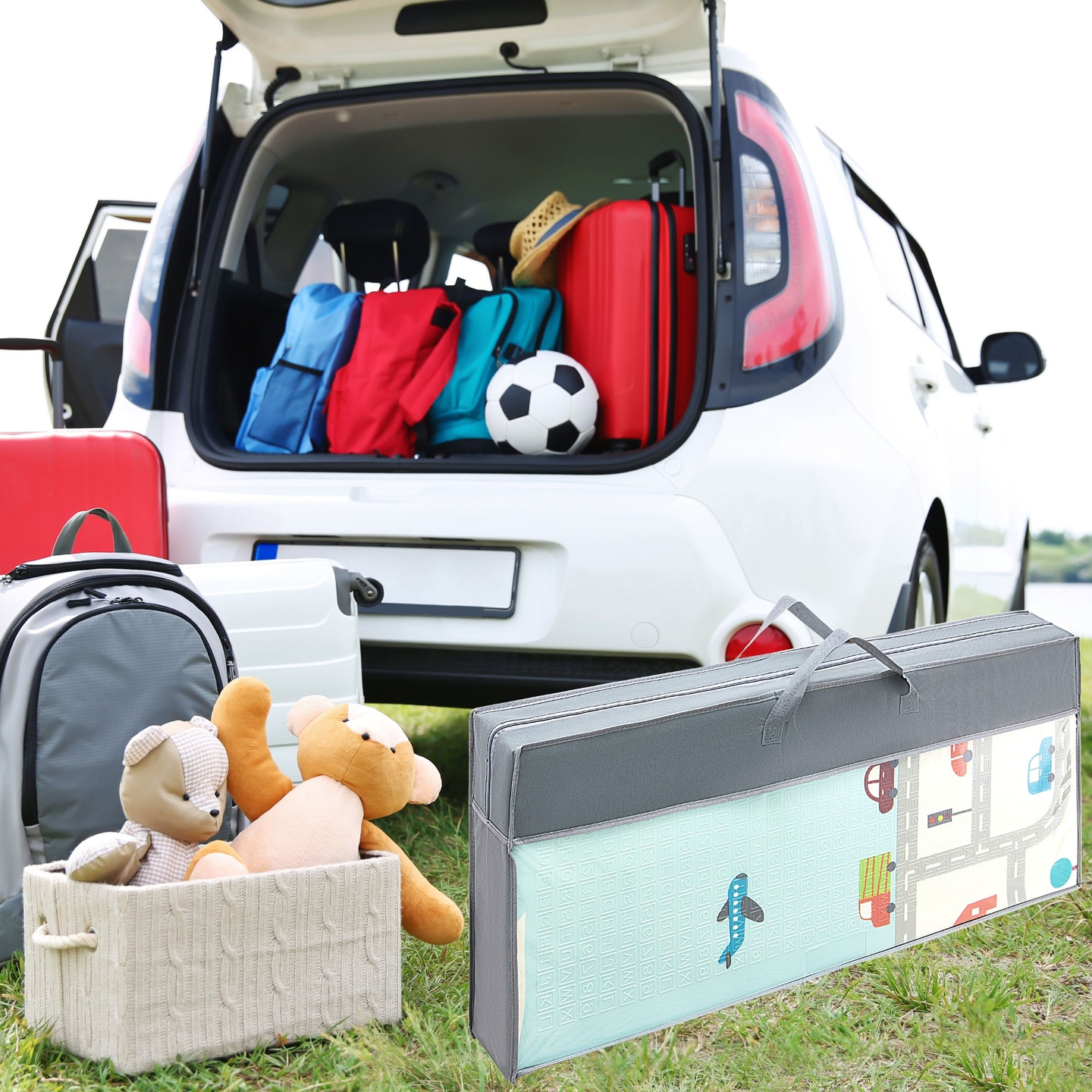 Tappetino in schiuma bifacciale XXL - pieghevole 1 CM (montagna e strada)