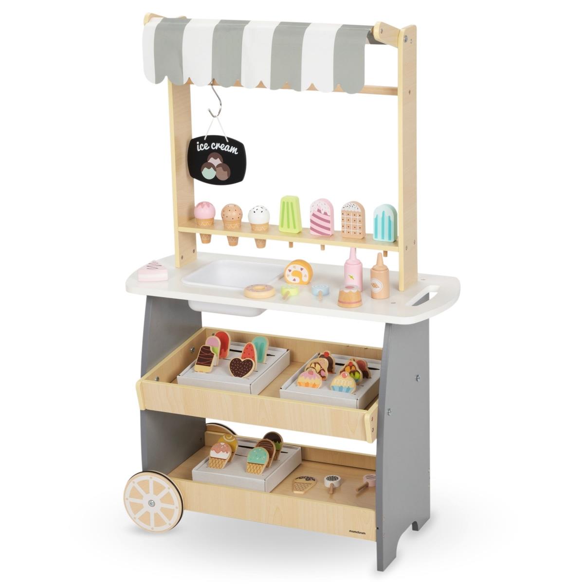 Gelateria in legno su ruote - carrello gelato