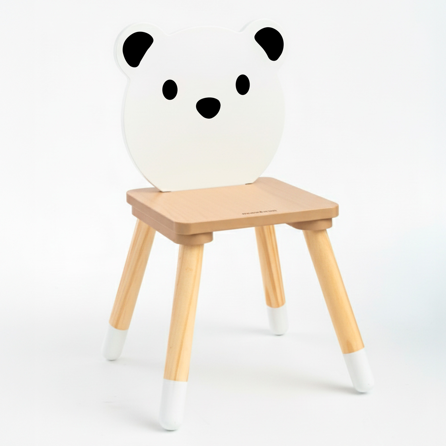 Tavolo in legno con contenitore e 2 sedie Set per bambini - Orsetto di peluche carino