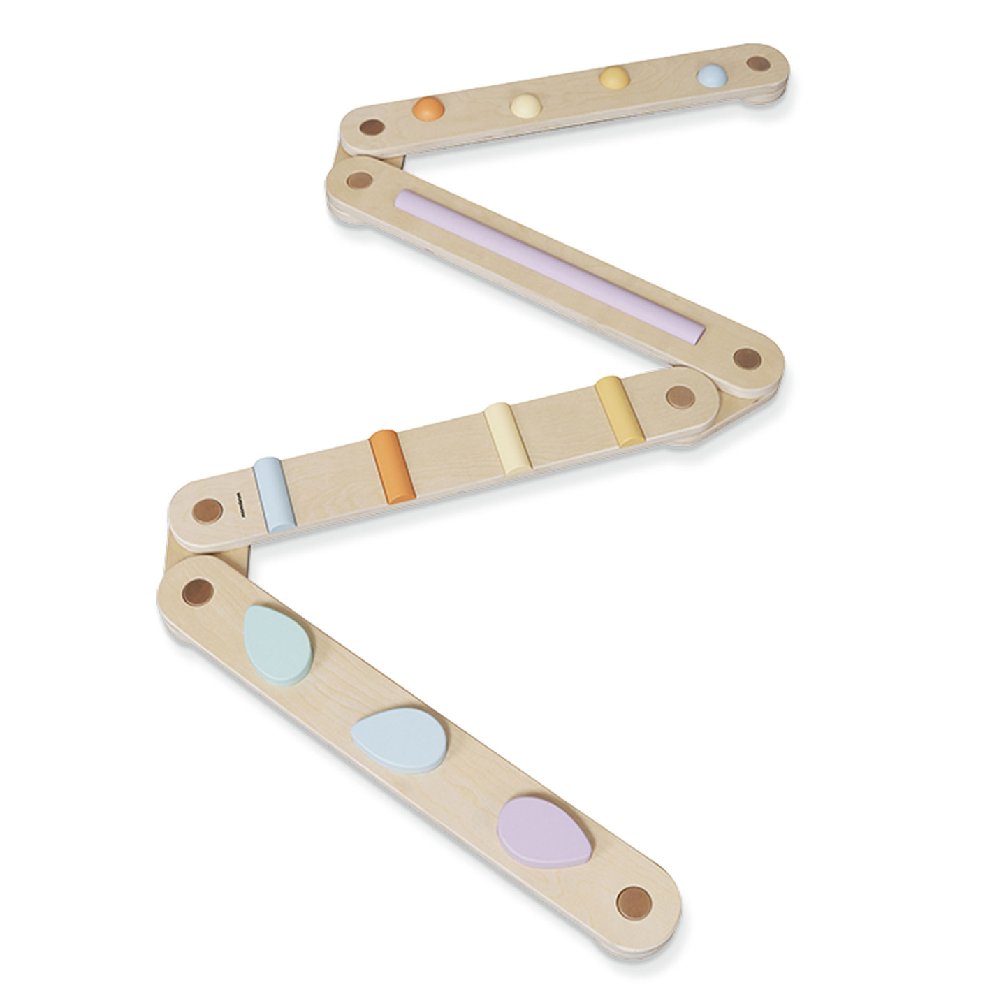 Grande percorso sensoriale in legno - pista di equilibrio - 9 elementi