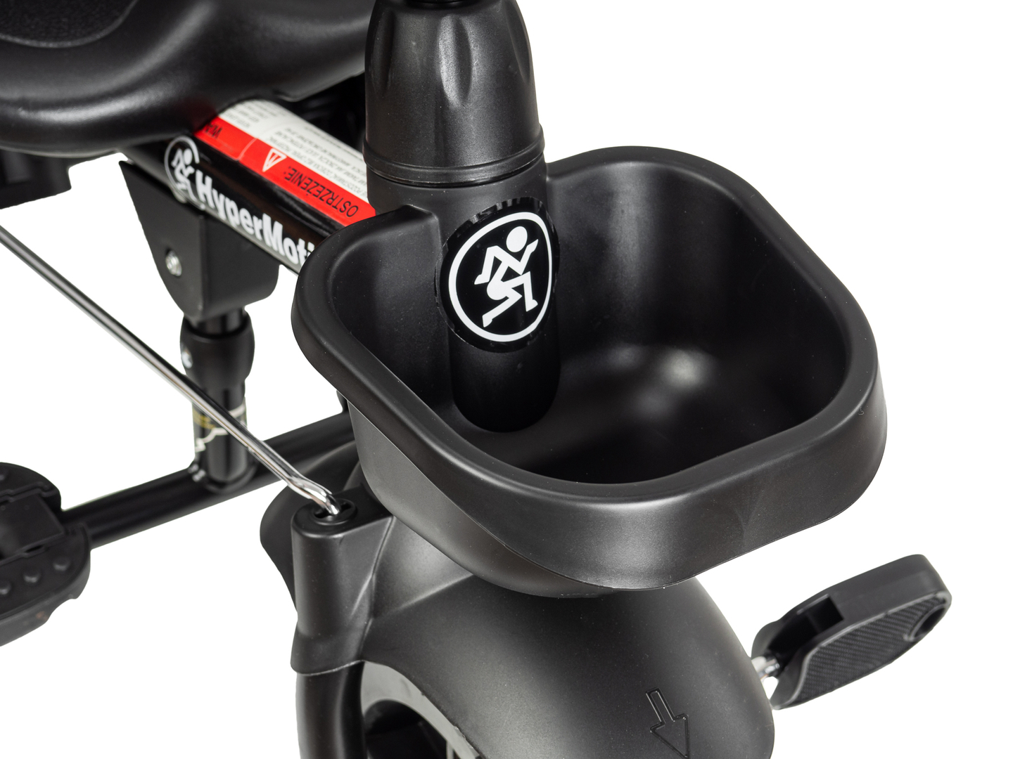 HyperMotion TOBI VECTOR triciclo - ruote gonfiabili eterne + barra di spinta. Colore: nero.