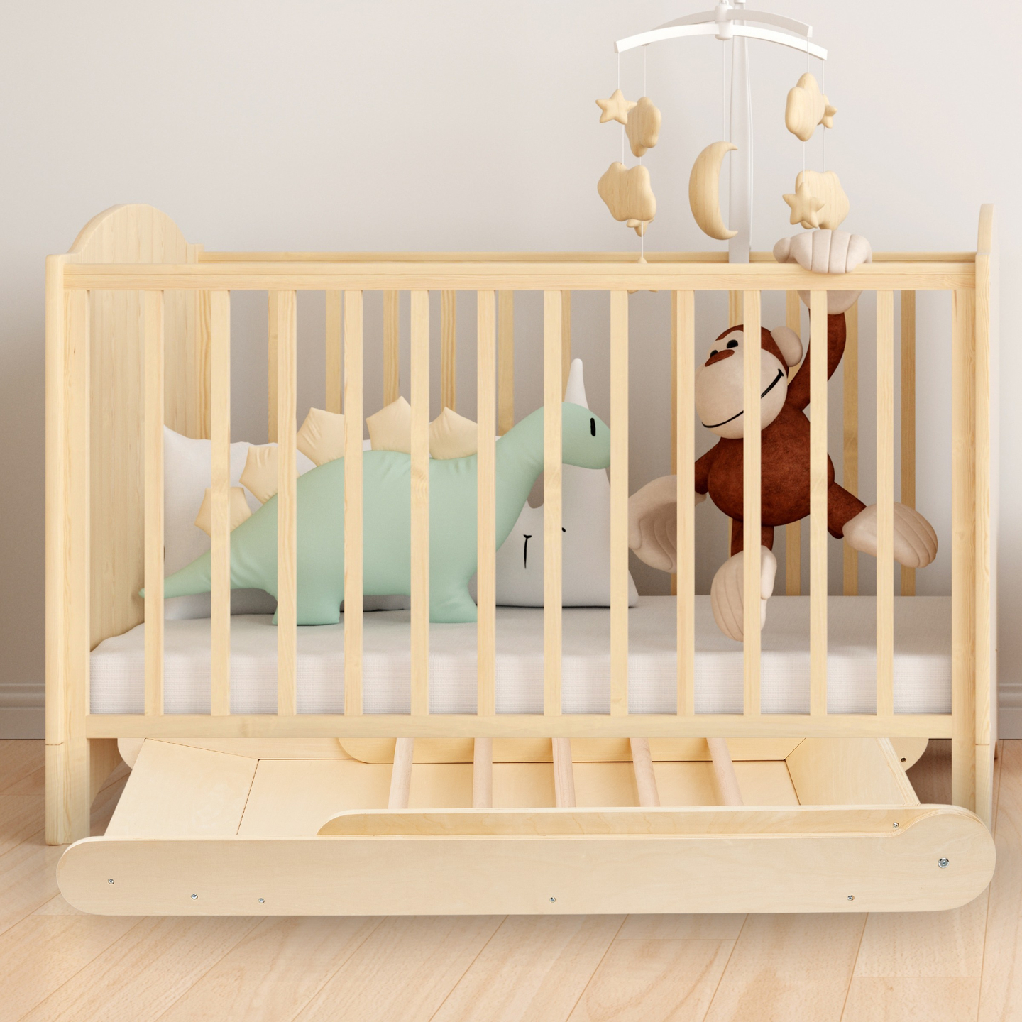 Scivolo in legno con scala per bambini