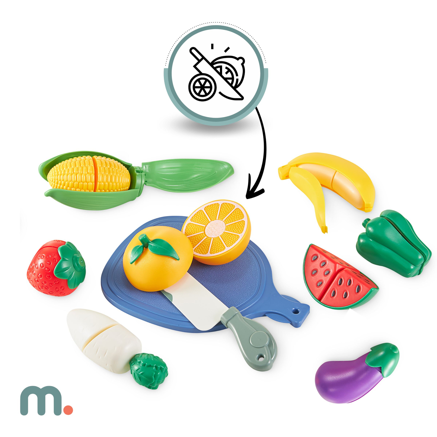 XXXXL grande cucina interattiva in legno con illuminazione a LED, lavatrice, macchina del caffè a microonde e set di frutta e verdura - 50 elementi