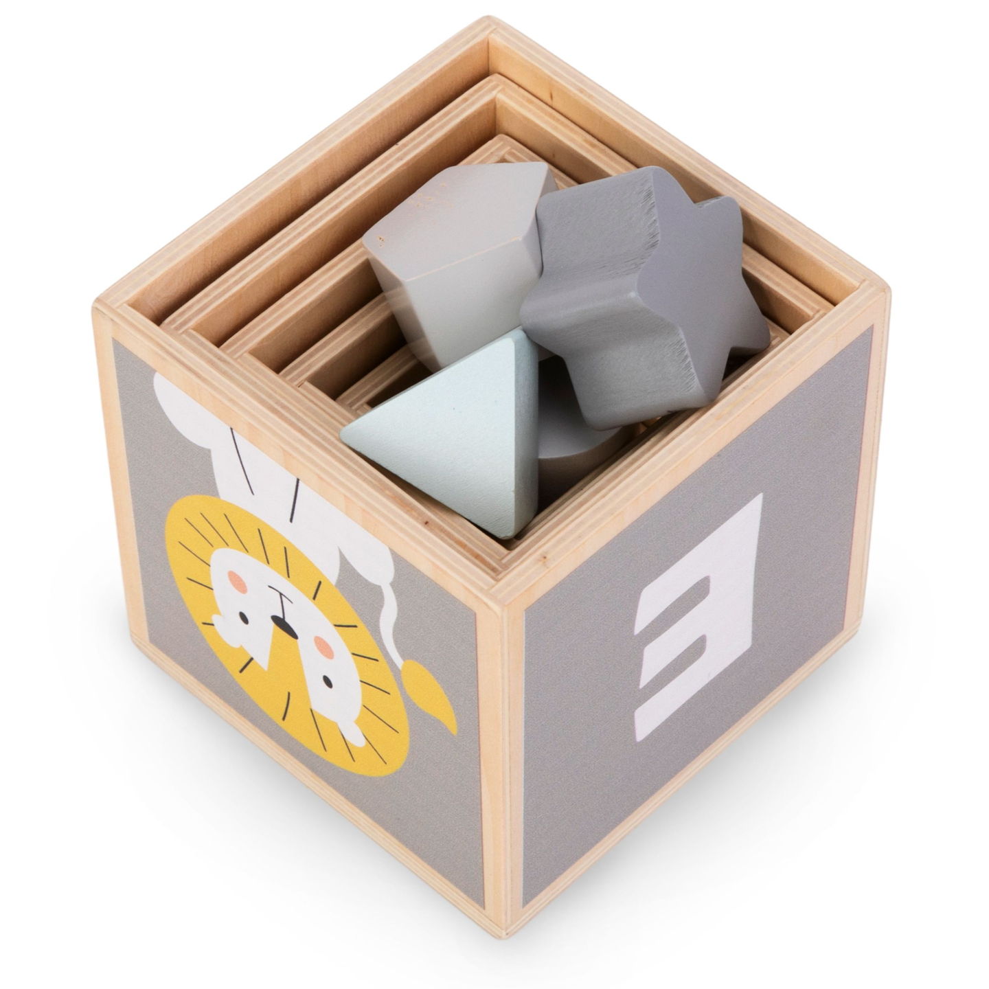 Torre di legno - smistatore di forme numeri alfabeto animali
