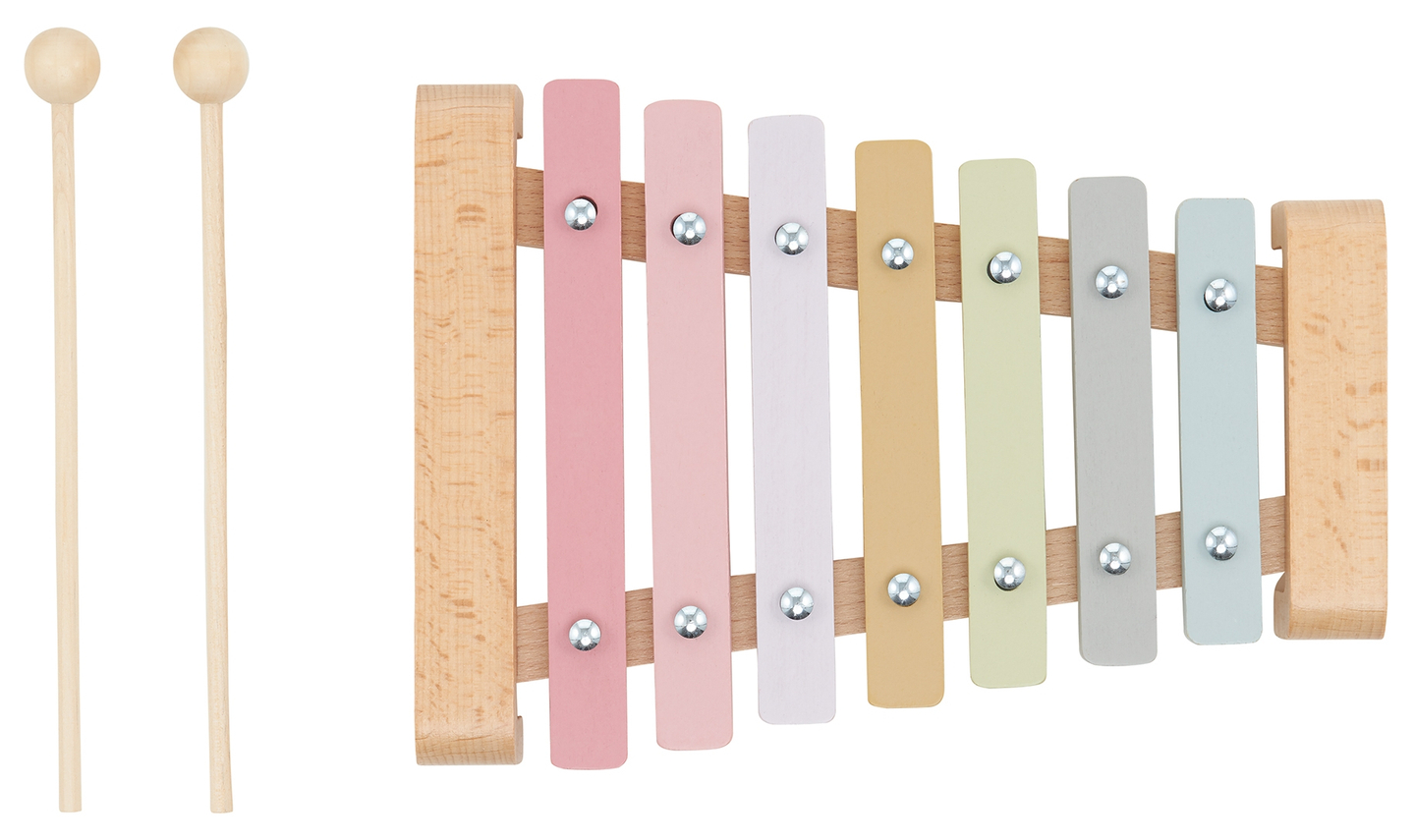 Dulcimer in legno - xilofono per bambini, colori dell'arcobaleno