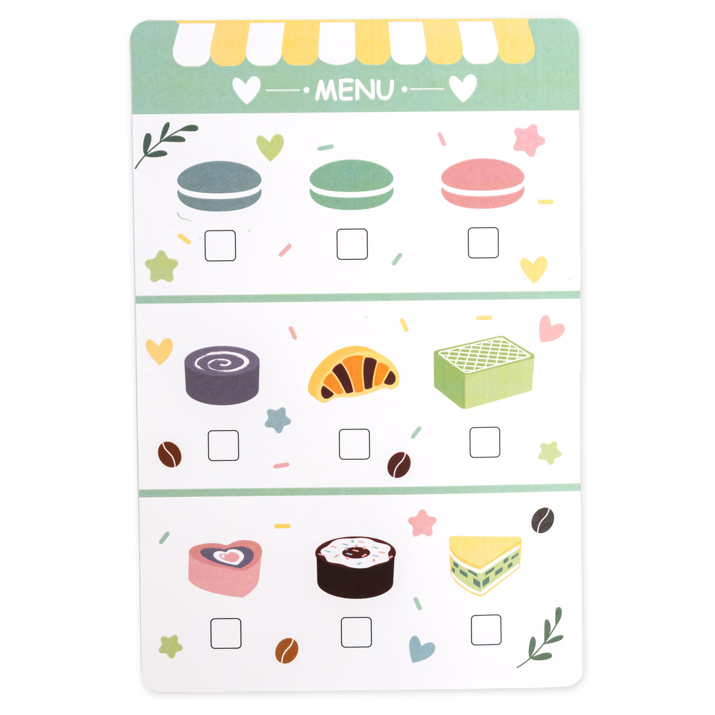 Una grande gelateria in legno con lavagna magnetica, macchina del caffè e set di gelati e dessert - oltre 70 pezzi!