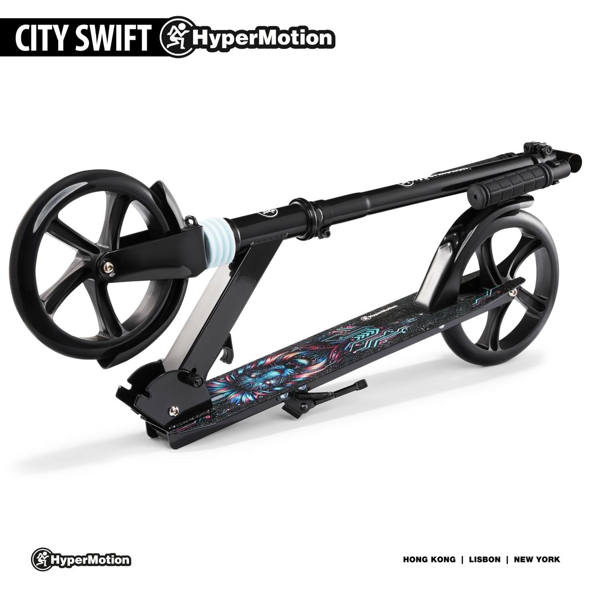 Scooter a due ruote per giovani adulti - con ammortizzatore - Hypermotion CITY SWIFT Digital Lion - 100kg