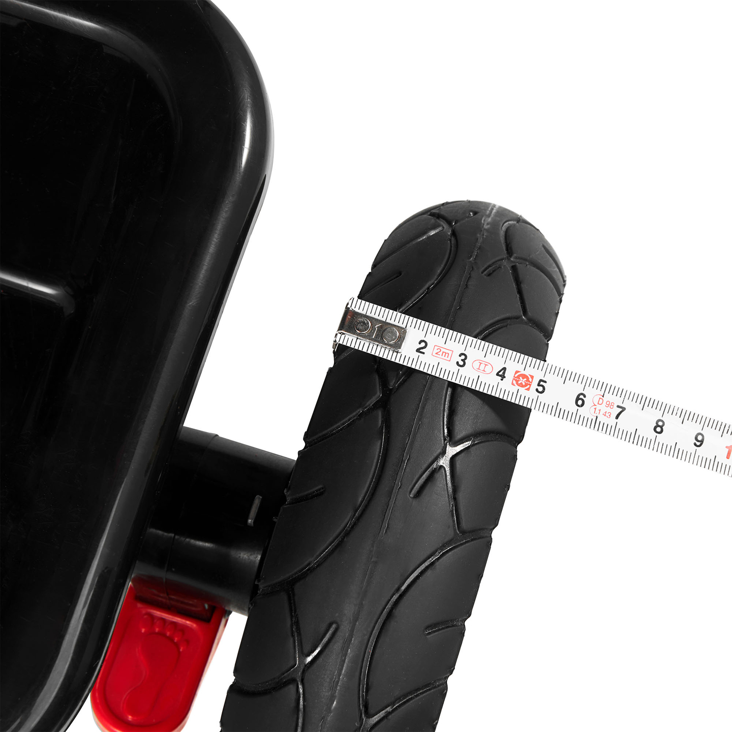 Triciclo per bambini 1-4 anni - TOBI FREY - colore grigio - girevole - ruote pompate + spingitore