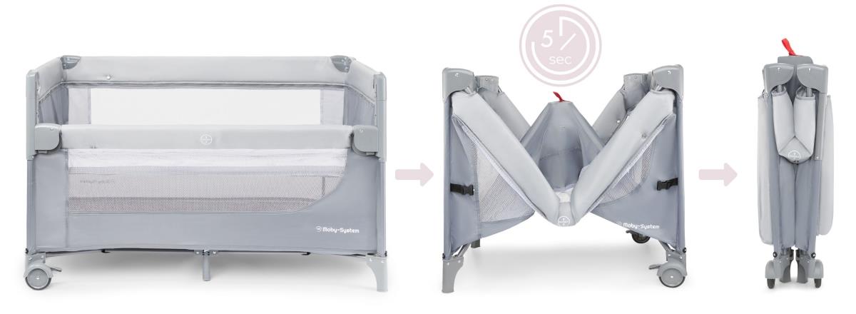 Lettino da trasporto 3 in 1 con fasciatoio, materassino e borsa da trasporto
