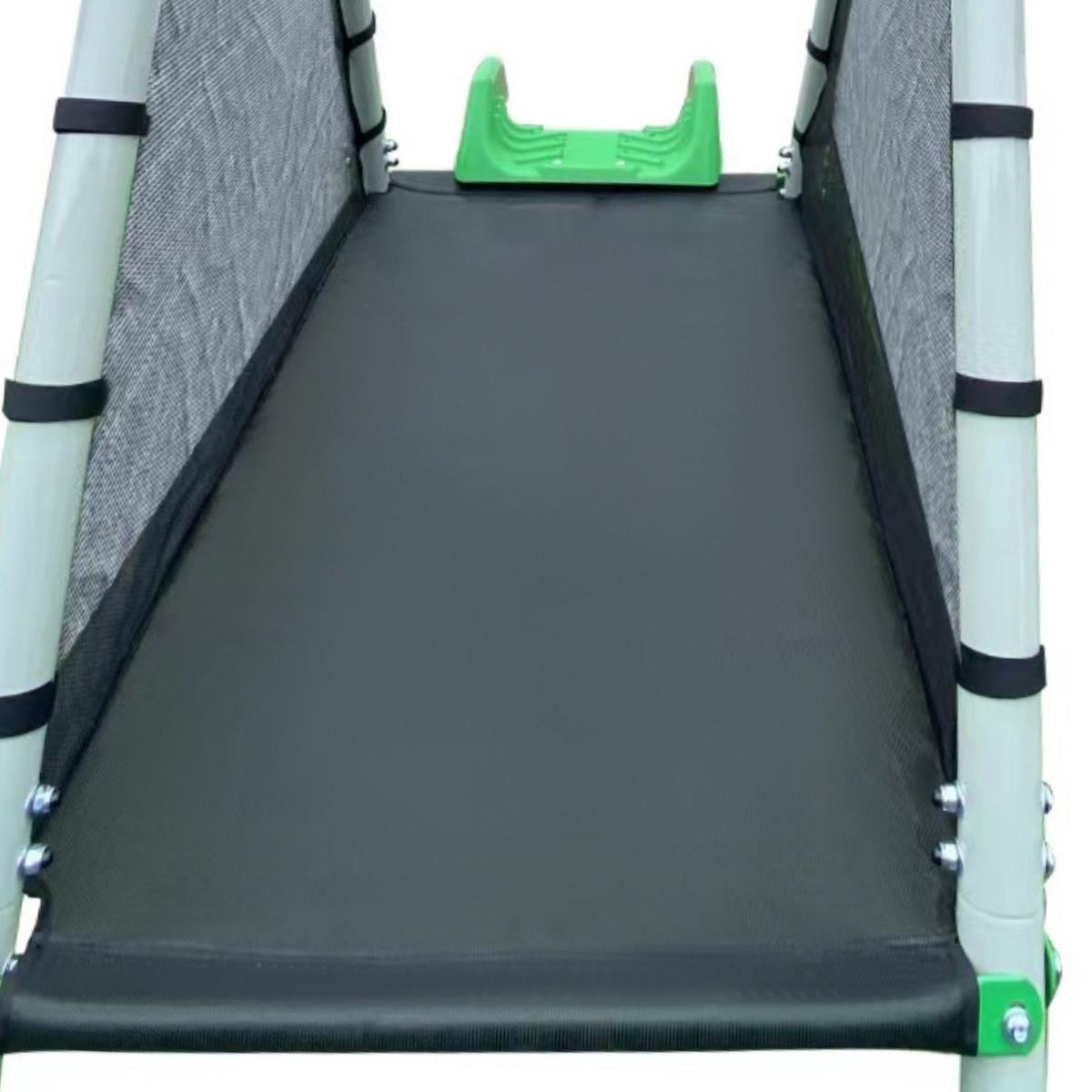 Parco giochi XXL per bambini in giardino con altalena, trapezio ginnico e scivolo