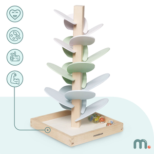 Culodromo in legno - albero sonoro con palline