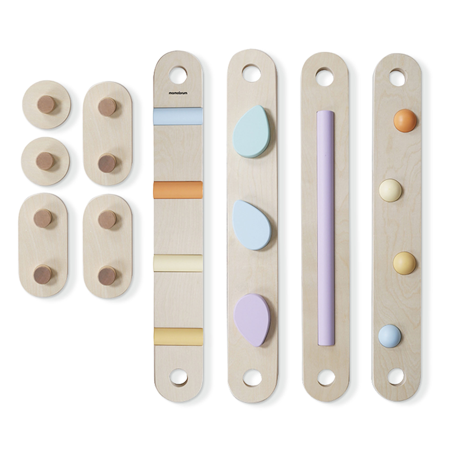 Grande percorso sensoriale in legno - pista di equilibrio - 9 elementi