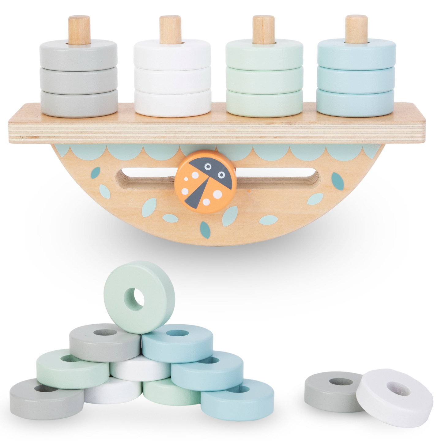 Abaco equilibratore - puzzle in legno, bilancia